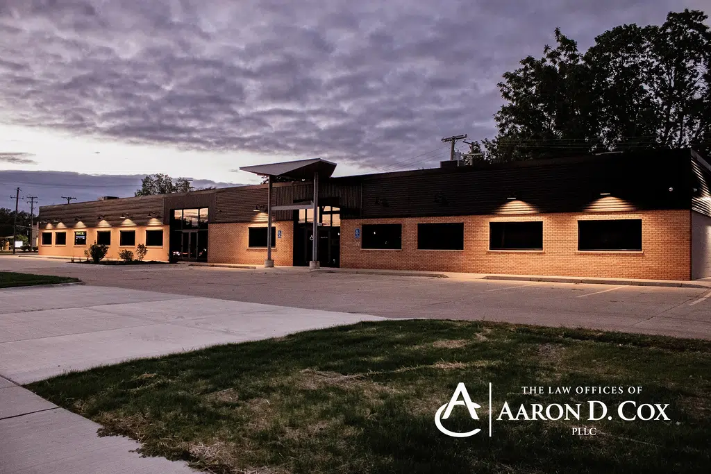 Exterior of The Law Offices of Aaron D. Cox, PLLC at 23820 Eureka Road in Taylor, Michigan