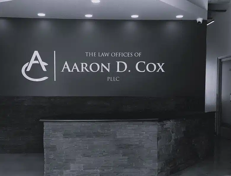 Reception lobby at The Law Offices of Aaron D. Cox, PLLC in Taylor, Michigan